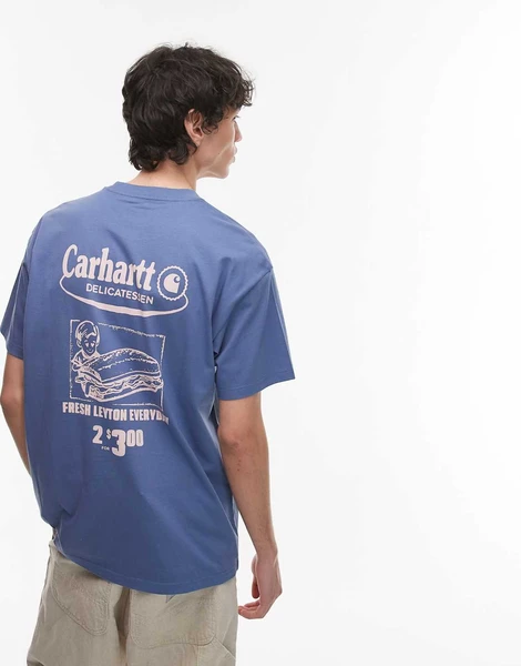 Carhartt WIP - T-shirt à imprimé catalogue - Bleu