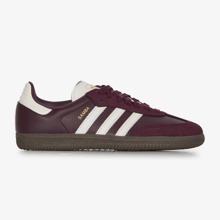 ADIDAS ORIGINALS SAMBA OG CROC SNEAKERS FEMME - BORDEAUX - LACETS | Courir.com
