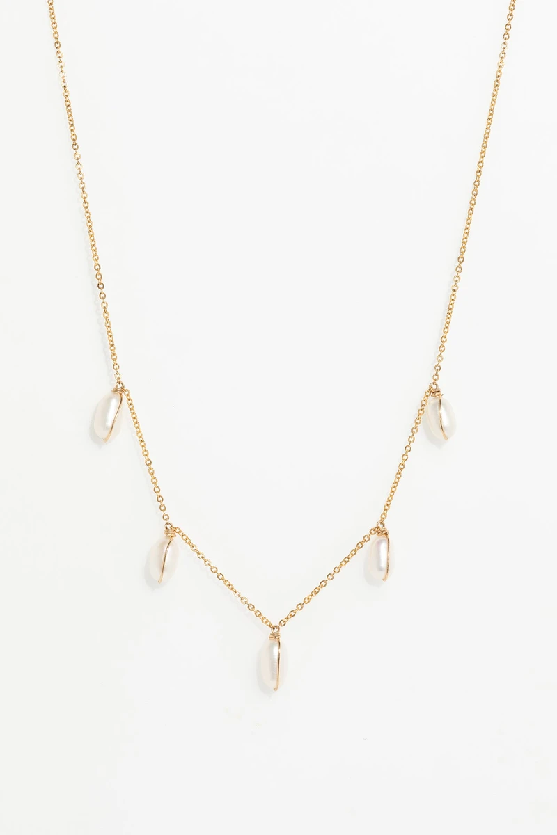 Embracing necklace - Cultured pearls