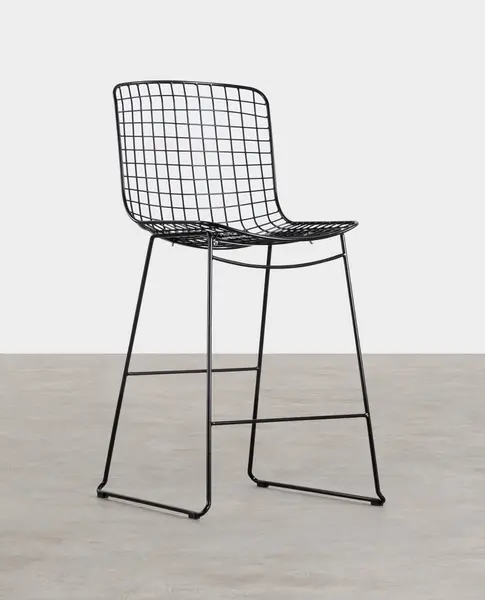 Tabouret Haut en Acier (66 cm) Dossier Haut Aras