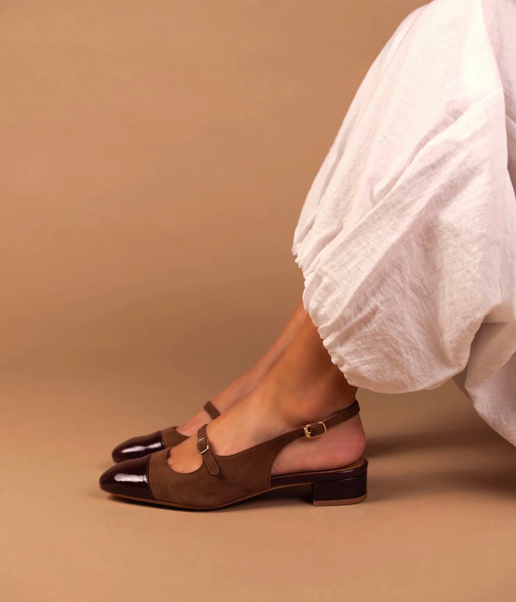 Ballerine slingback Swann chocolat