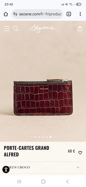 Porte-cartes Grand Alfred - brun croco