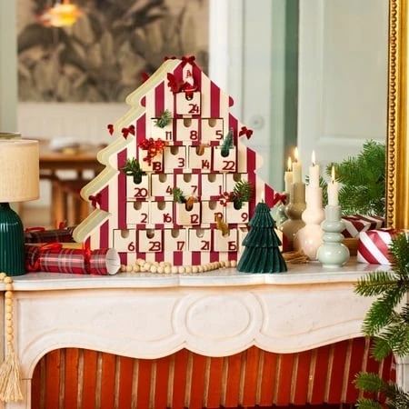 Calendrier de l’Avent en bois - Sapin tradition - Créalia