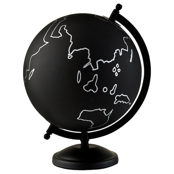 LINDRANDE Décoration, globe terrestre noir/gris - IKEA