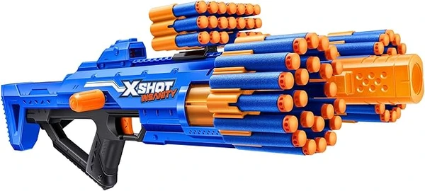 X-Shot Insanity Berzerko Blaster – inclut 48 fléchettes et 3 supports pour fléchettes
