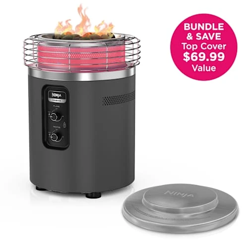 Ninja™ Fireside360™ Outdoor Propane Heater & Smokeless Fire Pit (Gray)