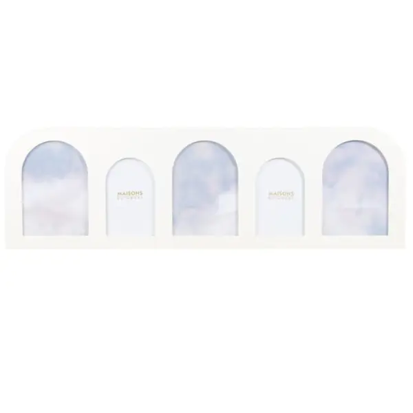 Cadre multivues 5 photos arches blanches 71x22