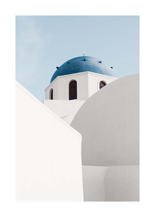 Santorini Church Affiche