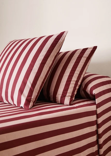 Taie d'oreiller percale de coton rayures contrastées 50x57 cm - Home | MANGO France métropolitaine