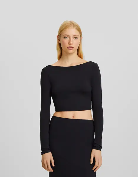Top manches longues dos nu