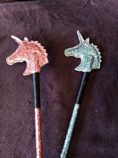 Bdsm Impact Play Sparkle Unicorn Riding Crop with Rubber Grip Handle