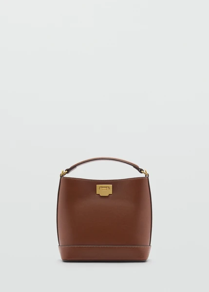 Mini sac cabas détail métallique - Femme | MANGO France métropolitaine
