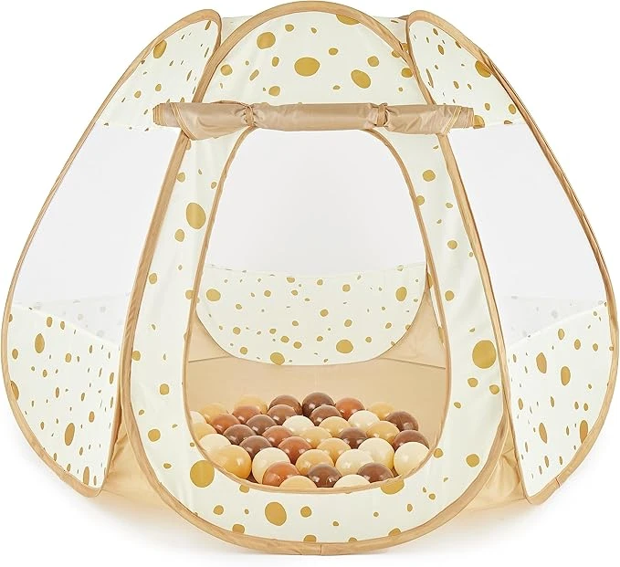 Bieco Tente Bebe Pop up Dots | 50 Balles incluses | Piscine a Balle pour Bébé | Tente Enfant Interieur | Tente Pop up Enfant Piscine à Balle Enfant Piscine Balle pour Bébé Tente a Balle Jeux Fille