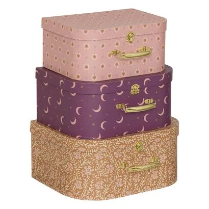 Lot de 3 valisettes "Bella"