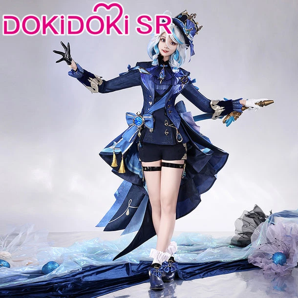 【Size S-2XL】【Partial Ready For Ship】DokiDoki-SR Game Genshin Impact Cosplay Fontaine Furina Costume / Shoes Dark Furina Focalors