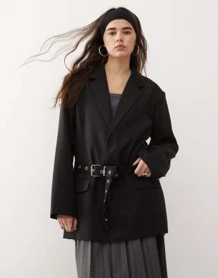 COLLUSION - Blazer ceinturé oversize avec taille corsetée - Noir | ASOS