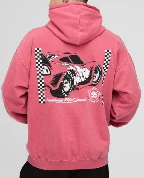 Sweat à capuche oversize à imprimé Pixar Cars | boohooMAN FR