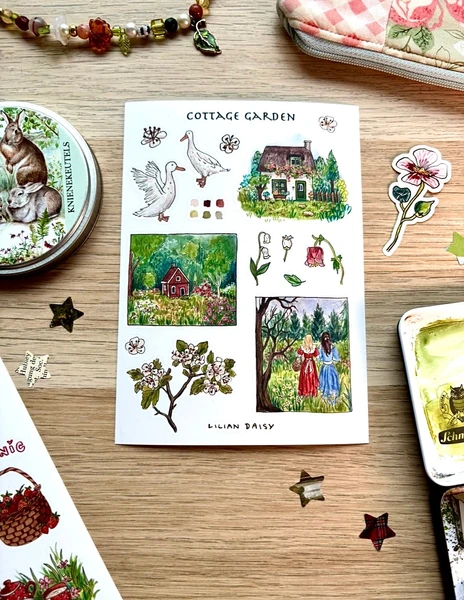 "Cottage Garden" Sticker sheet