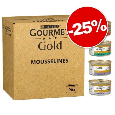 Jumbopack Gourmet Gold pour chat 96 x 85 g : 25 % de remise !