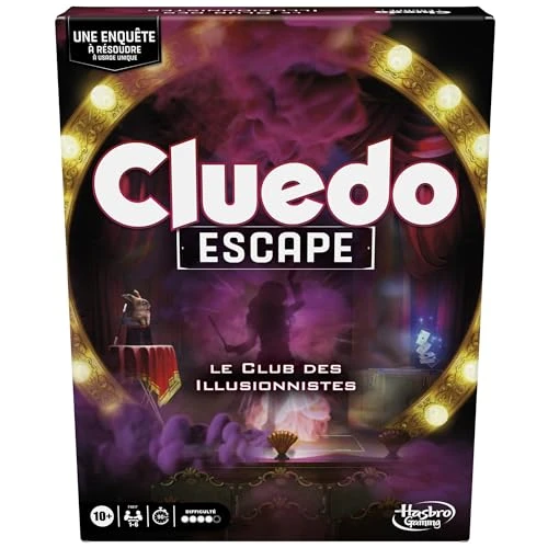 Hasbro Gaming Cluedo Escape : Le Club des Illusionnistes, Jeu d'enquête façon Escape Game - Version française