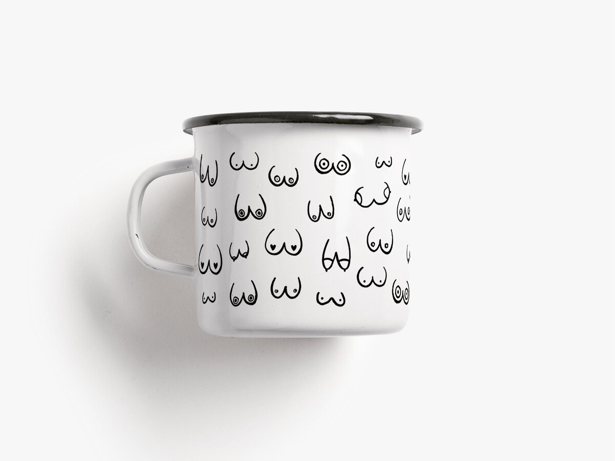 Enamel cup / BUSENFRIENDS / cup of enamel, simple, perfect as a gift for wedding, birthday, Christmas or for friends