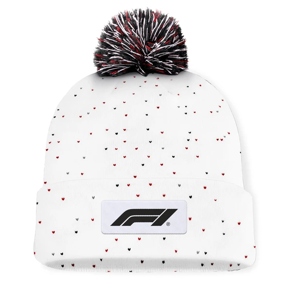 Formula 1 Bokeh Pom Beanie - White - Womens