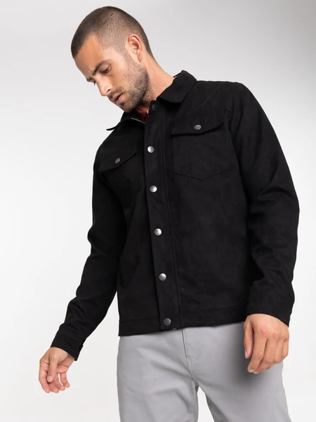 Veste suédine noire homme