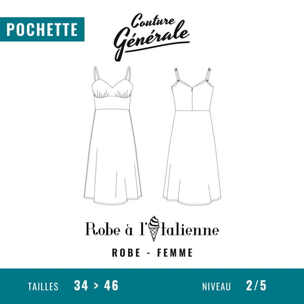 Patron Couture Générale Robe – Robe à l'italienne
