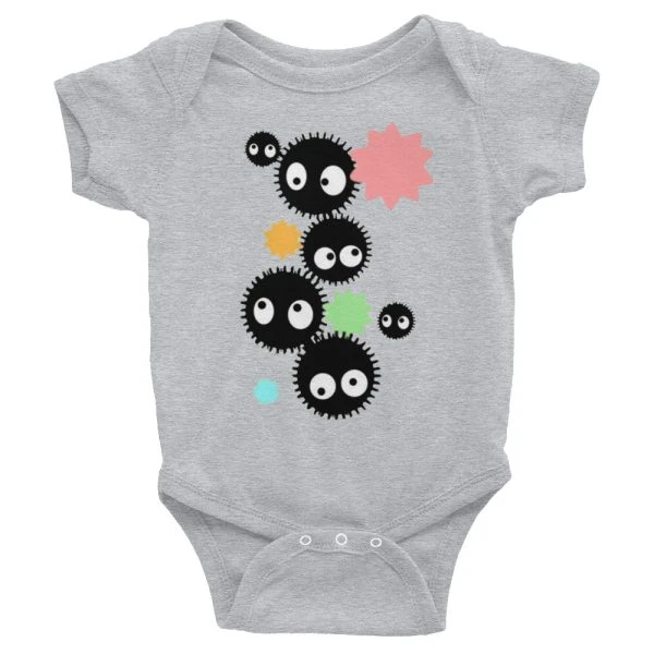 Soot Sprites Baby Costom Onesie Infant Bodysuit - Ghibli Merch Store - Official Studio Ghibli Merchandise