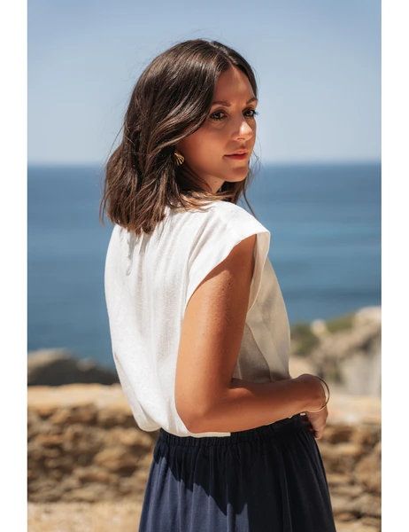 Top Charlot blanc
