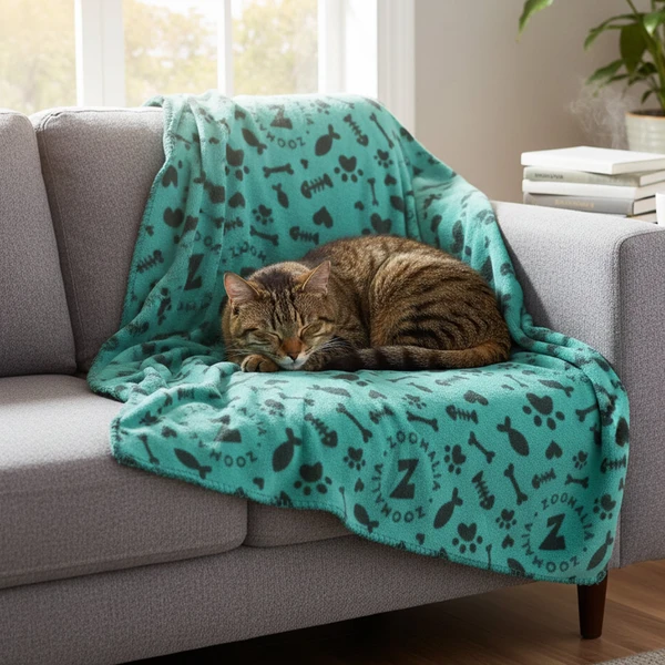 Plaid en polaire pour chien, chat et rongeurs Zoomalia Fiso - 100x70cm