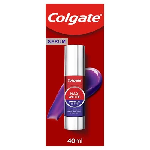 COLGATE - Sérum Max White Purple - Booster de Blancheur Après le Dentifrice pour une Correction Instantanée de la Couleur - Pour un sourire plus blanc et éclatant dès la première utilisation - 40ml
