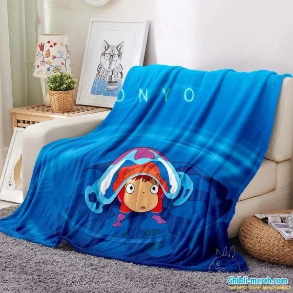 Best Ghibli Ponyo Blanket New Collection 2024 | Ghibli Merch Store