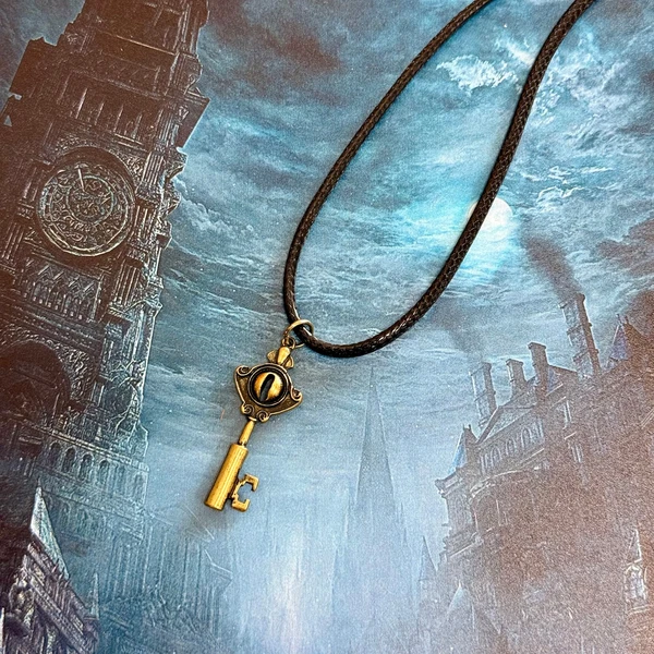 Vintage Gothic Owl House Key Necklace, Gift for Her