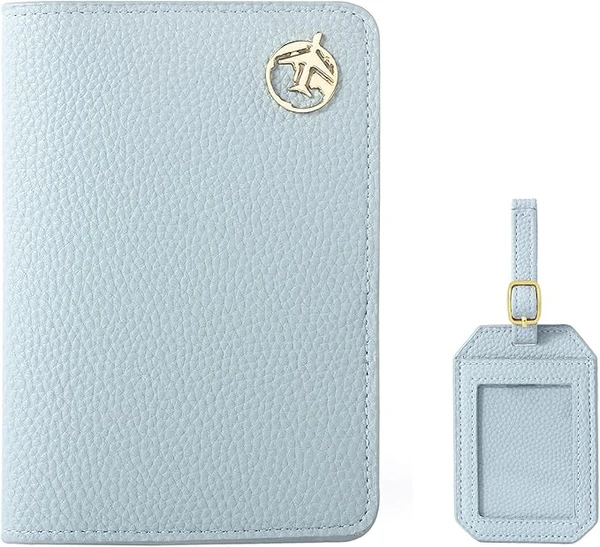 Lychii Portefeuille Passeport en Cuir pour Femme et Homme, PU Voyage Protecteur Portefeuille Pochette étui de Protection pour Passeport, Carte d'embarquement, Carte d'identit