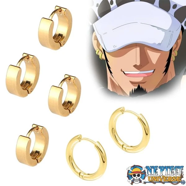 Trafalgar Law Earrings Jewelry One Piece Cosplay 4pcs | One Piece Universe