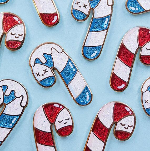 Candy cane pin set