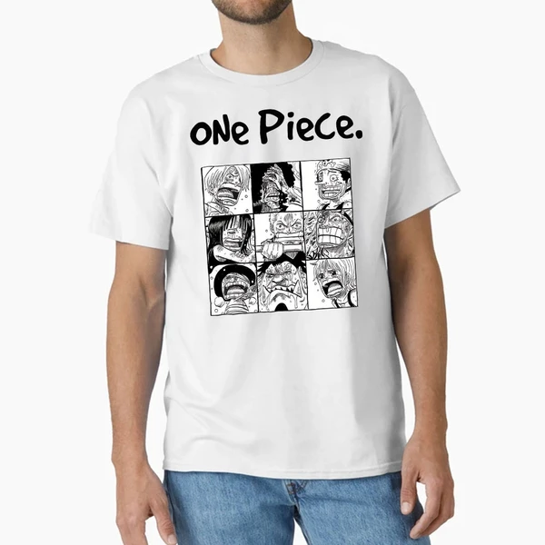 One Piece Crying Faces T-Shirt – Manga Panel Style Anime Tee