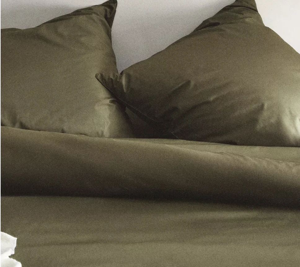 Housse de Couette Coton Percale - Vert 