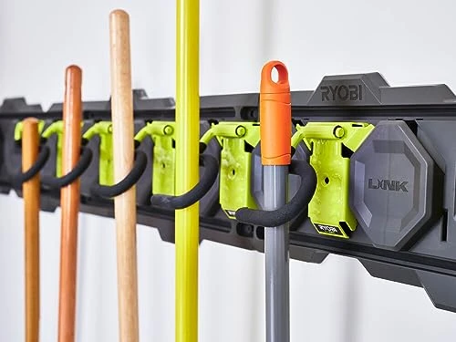 RYOBI Pack de démarrage Système Link 2 rails muraux - 4 crochets - 1 double bac - RSLWPK-7PC