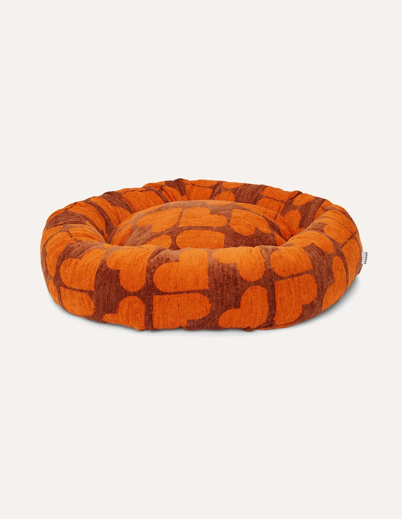 Heart round dog bed