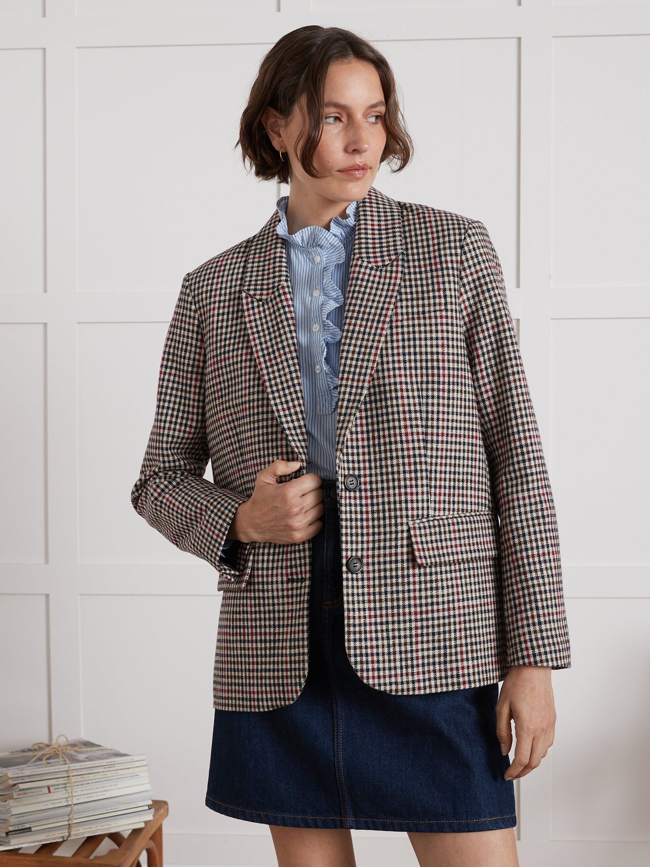 Veste tailleur twill carreaux femme Votre wishlist sur Listy