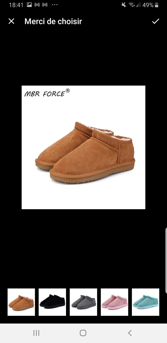 Chausson taille 8 couleur chesnut