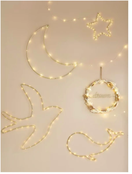 Déco lumineuse lune en métal doré YSEE | Maisons du Monde