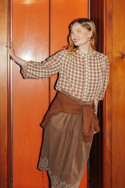 Chemise à carreaux Femme