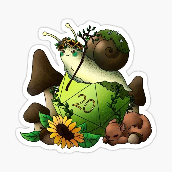 Dnd Snail Druid | Sticker