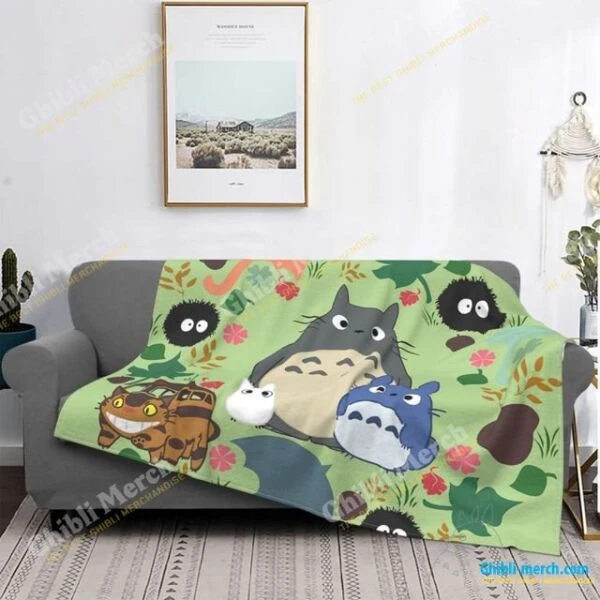 Totoro Sleep Throw Blanket For Sale - Ghibli Merch Store - Official Studio Ghibli Merchandise