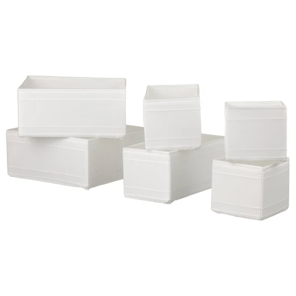 SKUBB Rangement, 6 pièces - blanc