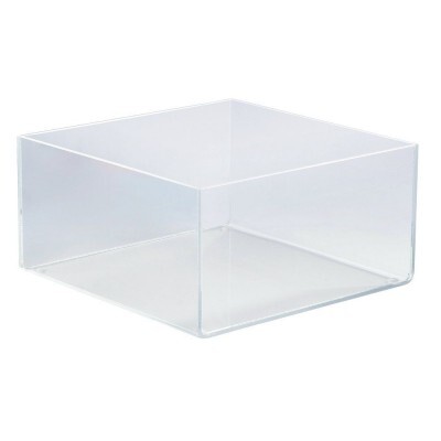 Bac de présentation plexi carré 20x20x10cm