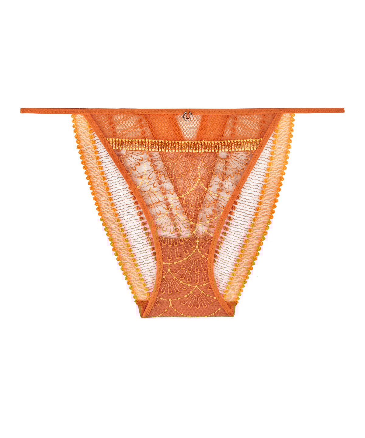 Pure Vibration Culotte échancrée Mini-coeur Orange Pulp